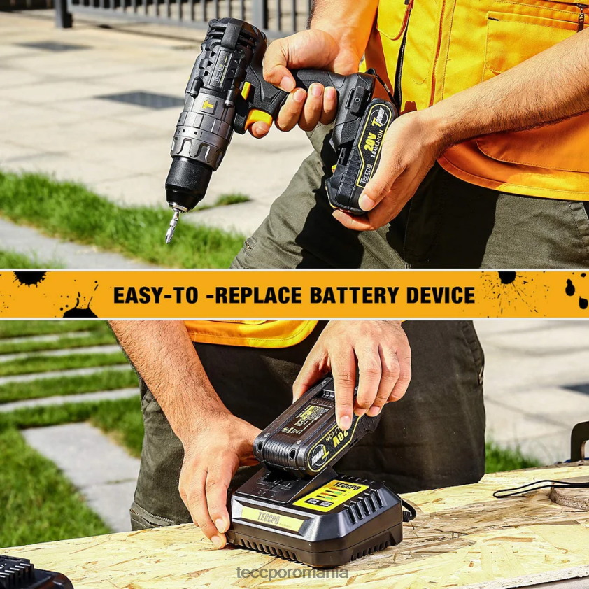 TECCPO Baterie reîncărcabilă litiu-ion 20/18v max 2.0ah pentru toate sculele electrice fără fir de 20/18v - zpk18hs2000 VF0BR66 accesorii