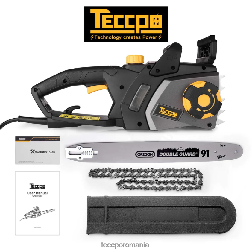 TECCPO Ferăstrău cu lanț de 2400 W VF0BR30 îngrijirea grădinii