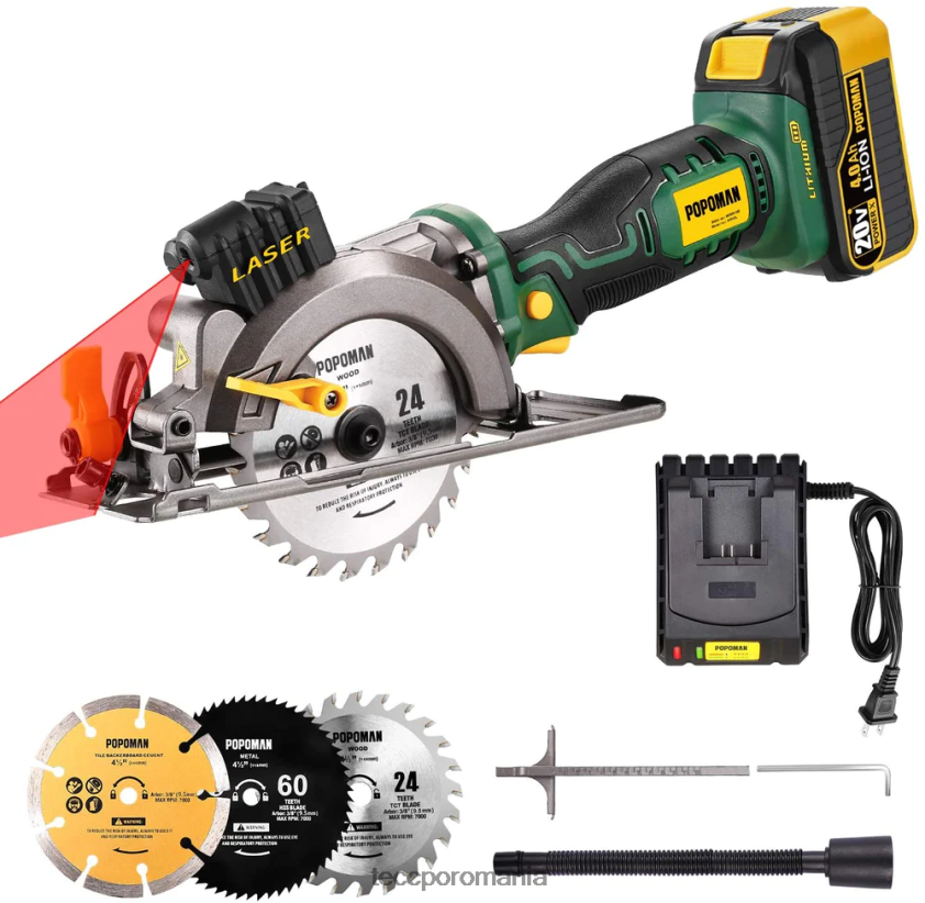 TECCPO popoman 20v max 4-1/2" ferăstrău circular fără fir VF0BR33 prelucrarea lemnului