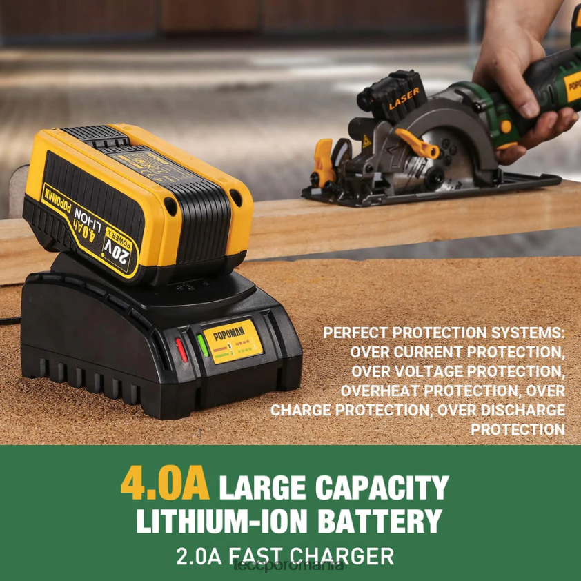 TECCPO popoman 20v max 4-1/2\" ferăstrău circular fără fir VF0BR33 prelucrarea lemnului