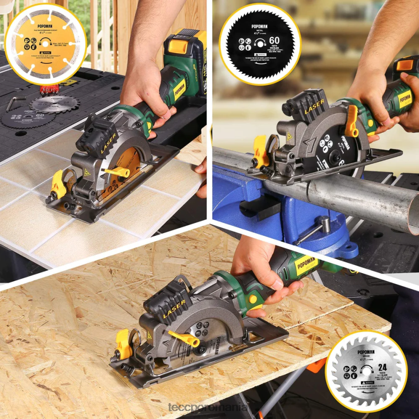 TECCPO popoman 20v max 4-1/2\" ferăstrău circular fără fir VF0BR33 prelucrarea lemnului